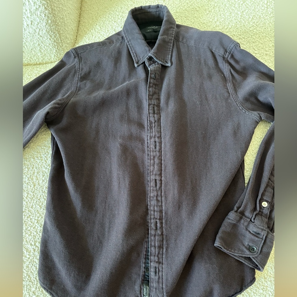 Rag & Bone Charcoal Textured Shirt